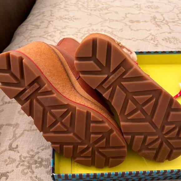 Tory Burch Shearling Wedge Boots